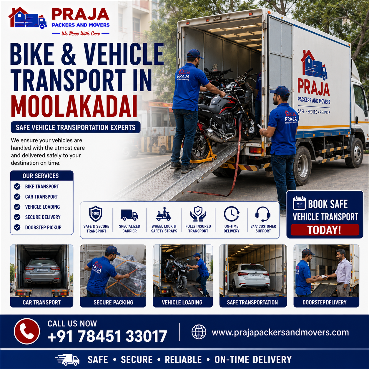 Praja Packers and Movers serving Moolakadai Chennai