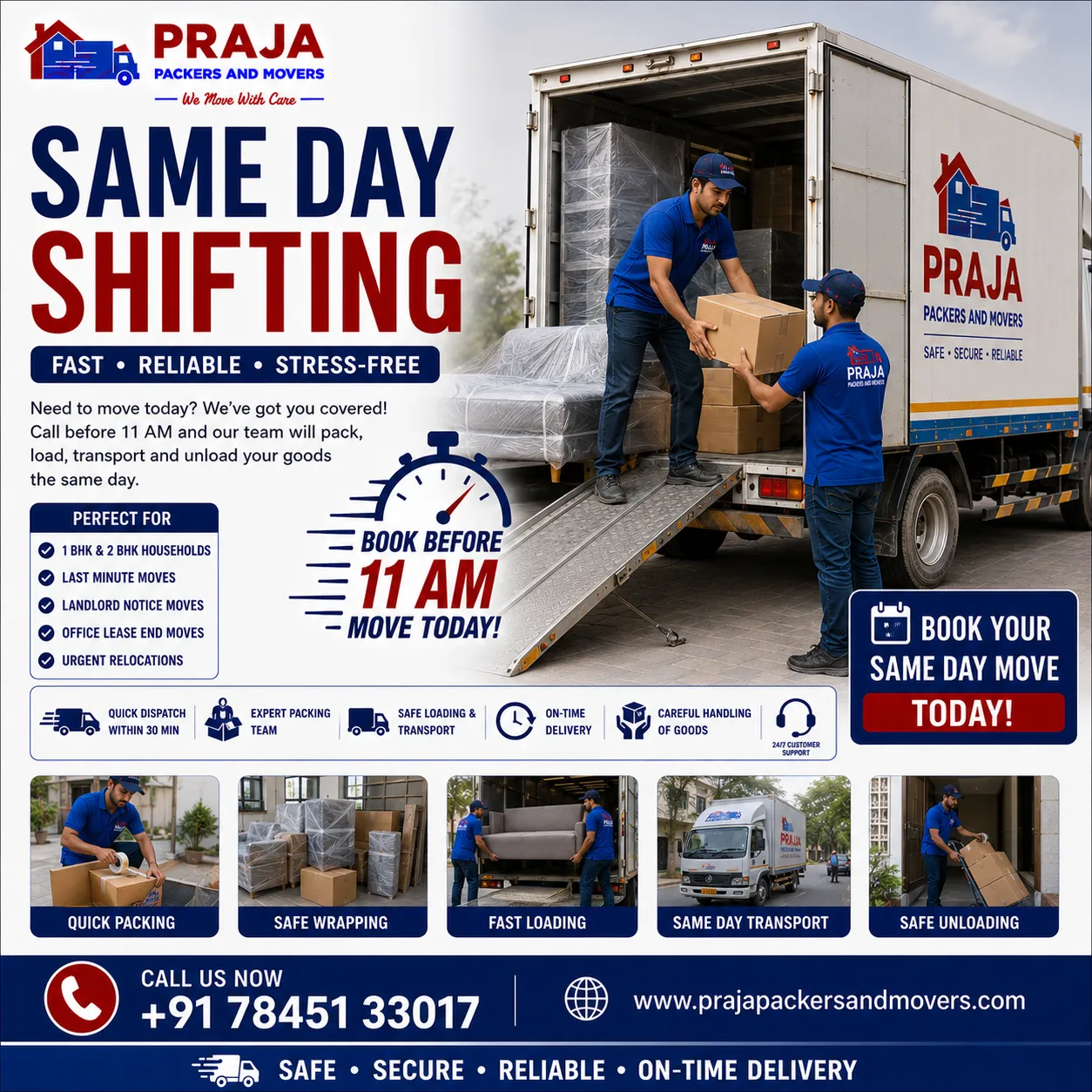 Same Day Shifting services in Kolathur by Praja Packers